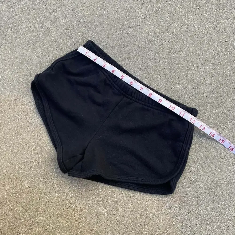 American Apparel Cotton Sporty Sweat Shorts Black - Picture 4 of 5